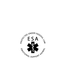 PROTECTED UNDER FEDERAL LAW ESA EMOTIONAL SUPPORT ANIMAL