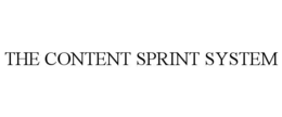 THE CONTENT SPRINT SYSTEM