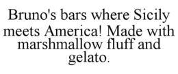 BRUNO'S BARS WHERE SICILY MEETS AMERICA! MADE WITH MARSHMALLOW FLUFF AND GELATO.