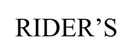 RIDER’S