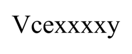 VCEXXXXY